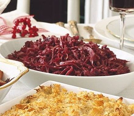 Braised red cabbage with cider & apples recipe