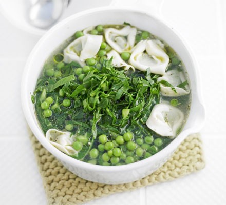 Tortellini & pesto minestrone recipe 