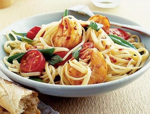Chilli prawn linguine recipe