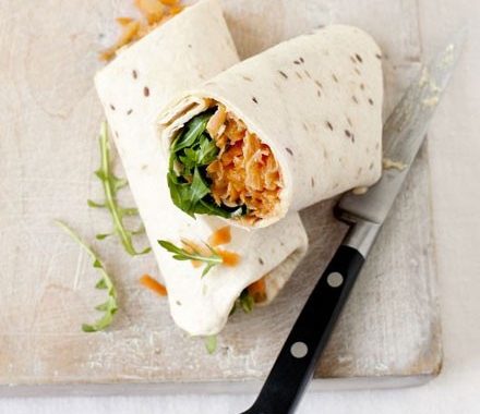 Carrot & hummus roll-ups recipe