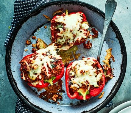 Mediterranean turkey-stuffed peppers recipe