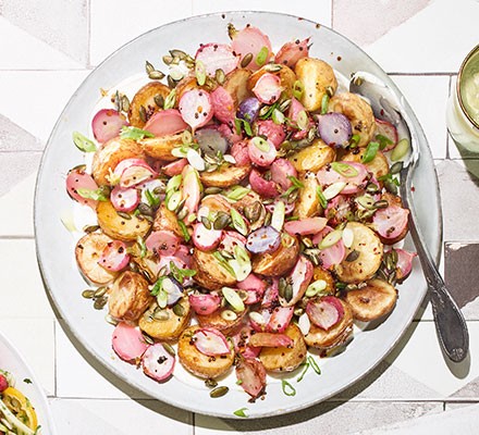 Roast new potatoes & radishes recipe 