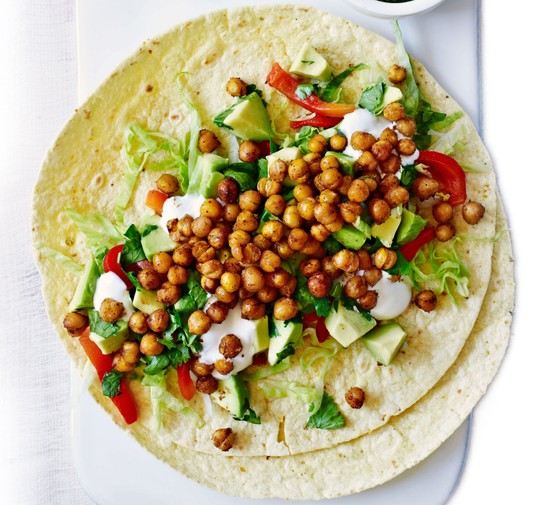 Roasted chickpea wraps recipe 