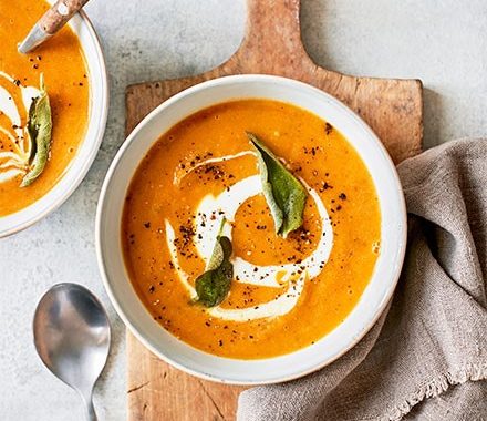 Roasted roots & sage soup recipe