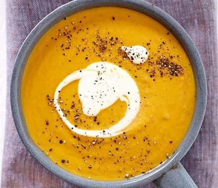 Roasted sweet potato & carrot soup recipe