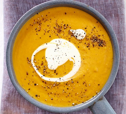 Roasted sweet potato & carrot soup recipe 
