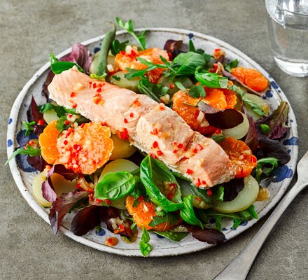 Salmon salad with sesame dressing recipe 