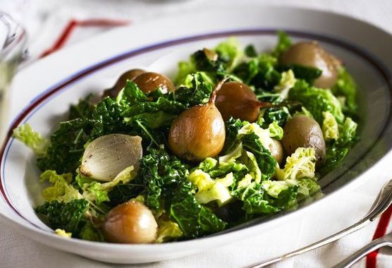 Savoy cabbage with shallots & fennel seeds recipe