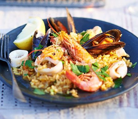 Smoky paprika seafood rice recipe