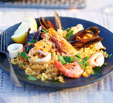 Smoky paprika seafood rice recipe 