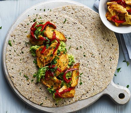 Spicy chicken & avocado wraps recipe