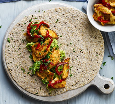 Spicy chicken & avocado wraps recipe 