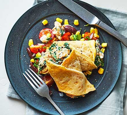 Spinach & tuna pancakes recipe 