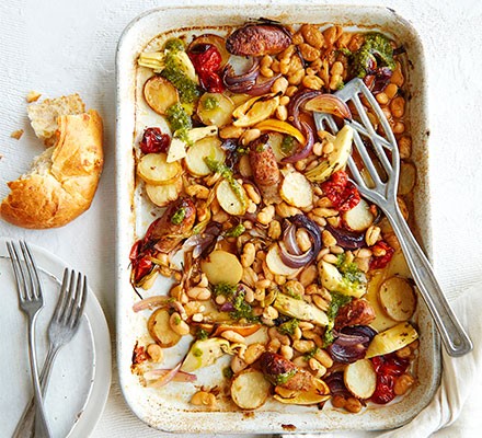 Sausage traybake recipe 