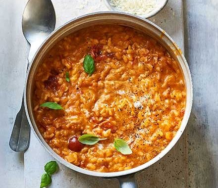 Tomato & mascarpone risotto recipe