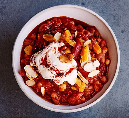 Tomato, pepper & bean one pot recipe 