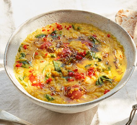 Tomato & spinach kitchari recipe 