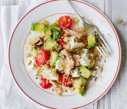 Tuna, avocado & quinoa salad recipe