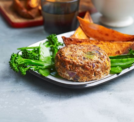 Turkey burger with sweet potato wedges recipe 