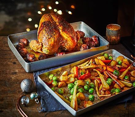 Two-tray Christmas dinner recipe
