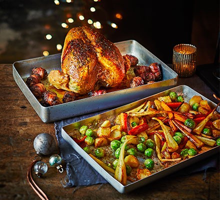 Two-tray Christmas dinner recipe 