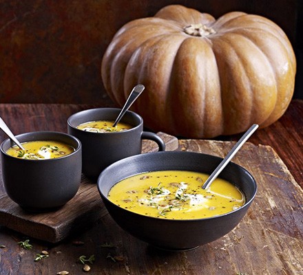 Creamy pumpkin & lentil soup recipe 
