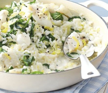 Smoked haddock & leek risotto recipe