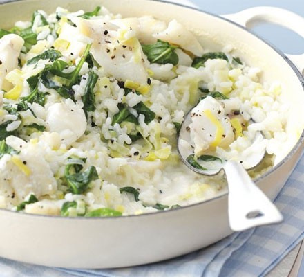 Smoked haddock & leek risotto recipe 