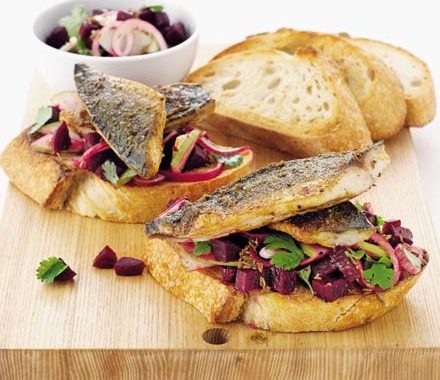 Spiced mackerel on toast with beetroot salsa recipe