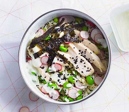Wasabi chicken rice salad recipe