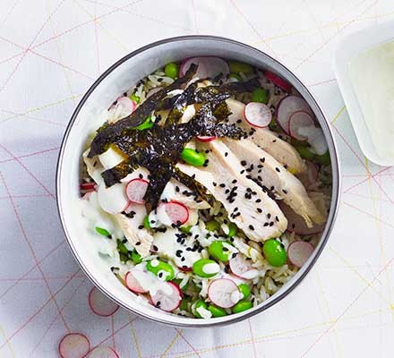 Wasabi chicken rice salad recipe 