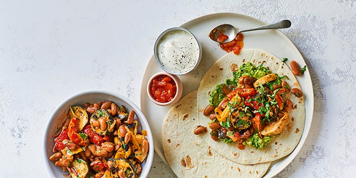 No-cook veggie fajitas