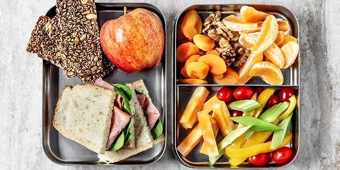 A lunchbox filled with healthy foods