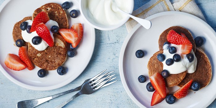 Banana oat pancakes