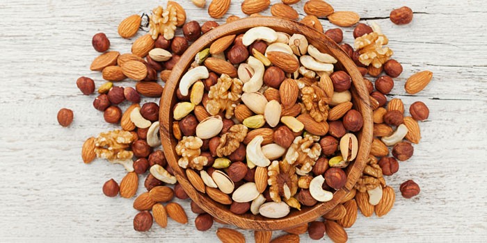 Mixed nuts in a bowl