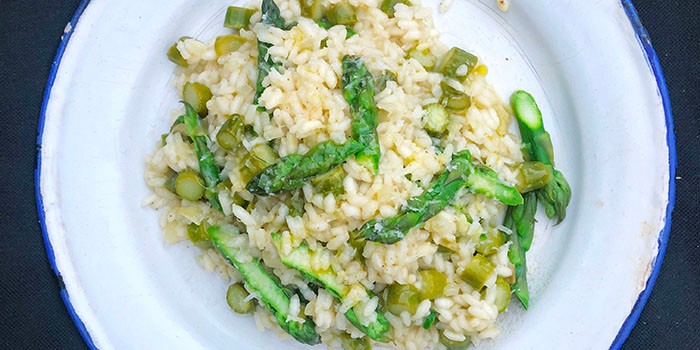 Asparagus risotto