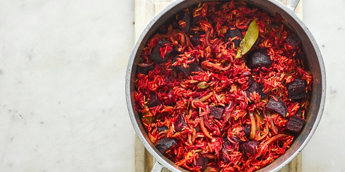 cheat's beetroot biryani
