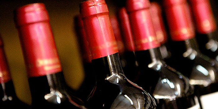 Bottles of red wine