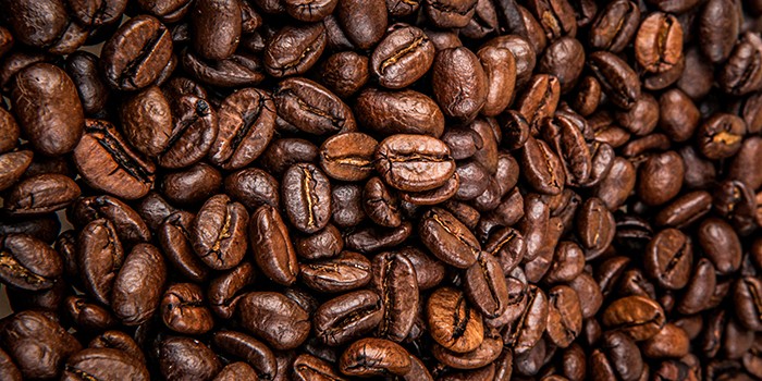 Coffee beans close up