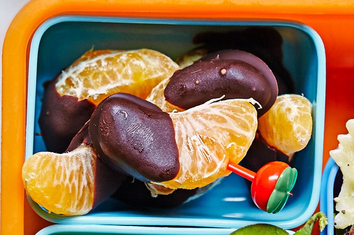 Chocolate covered tangering slices