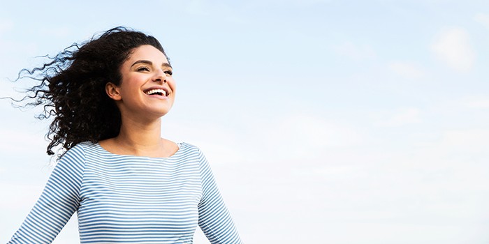 Healthy, smiling woman
