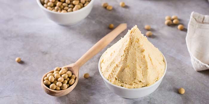 Miso with soy beans