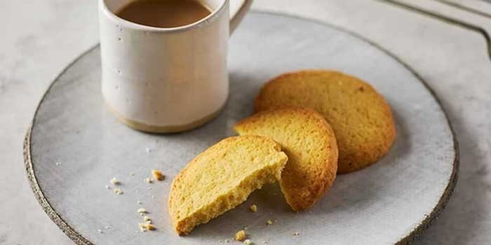 Sugar free biscuits with a cup of coffee alongside