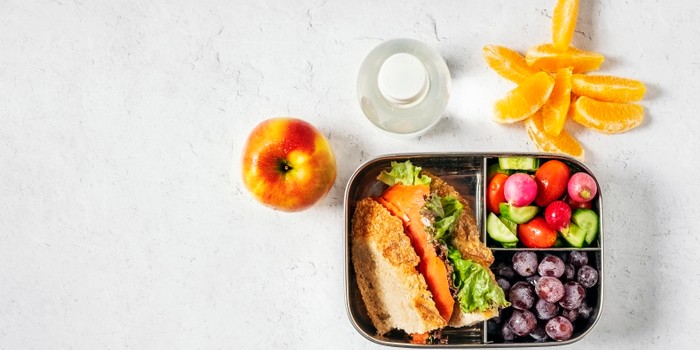portions of fruit and veg, packed lunch