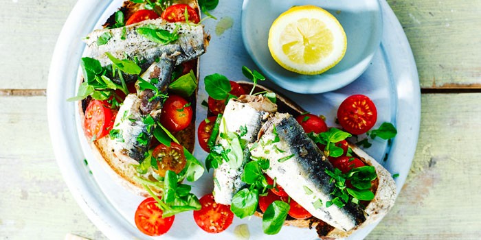 Tinned sardines on toast