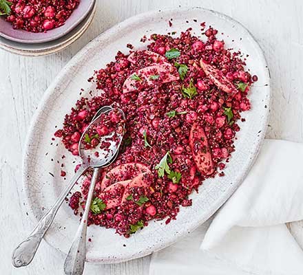 Beetroot & lentil tabbouleh recipe 