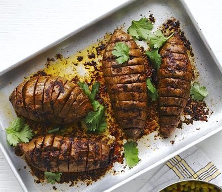 Chipotle hasselback sweet potatoes recipe