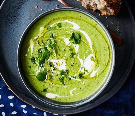 Leek, pea & watercress soup recipe