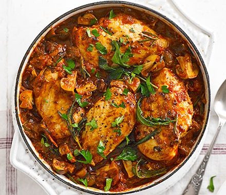 Lighter chicken cacciatore recipe