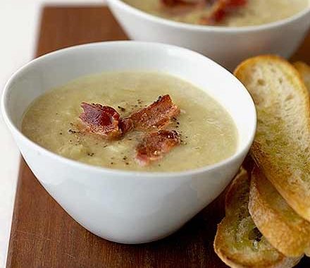 Leek, bacon & potato soup recipe